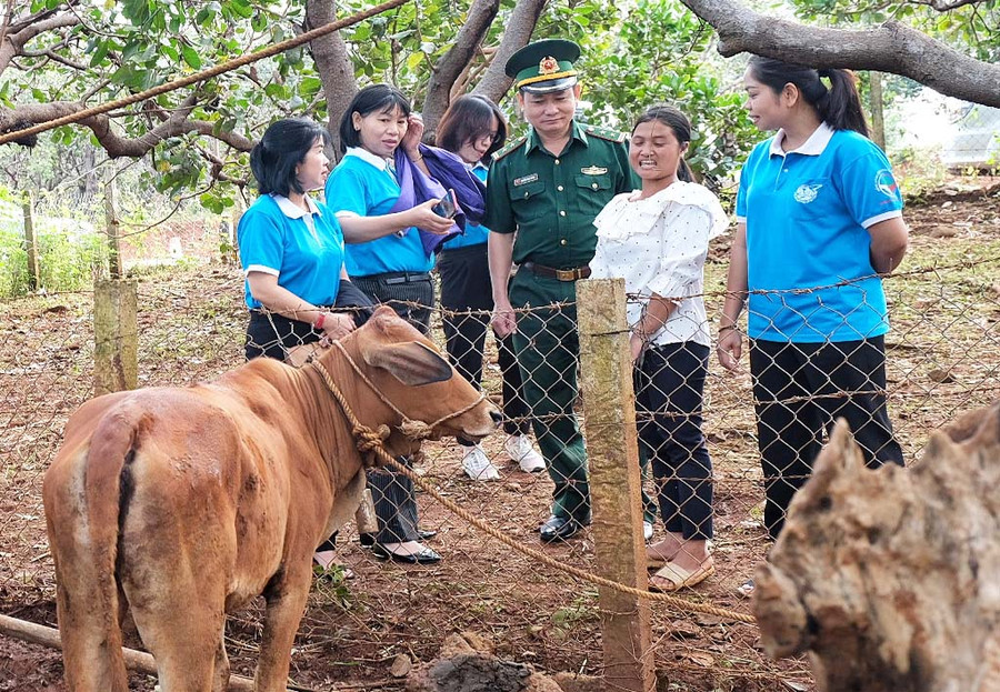 Hội LHPN tỉnh có nhiều mô hình sinh kế giúp phụ nữ biên giới phát triển kinh tế, vươn lên thoát nghèo. Ảnh: Minh Châu