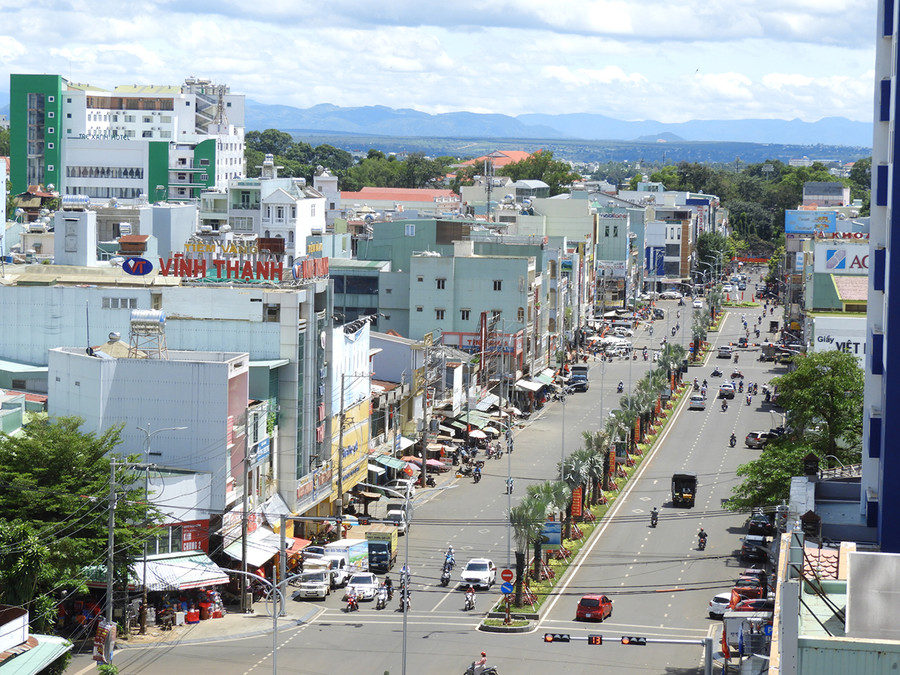 Một góc trung tâm TP. Pleiku. Ảnh: Thanh Nhật Một góc trung tâm TP. Pleiku. . Ảnh: Thanh Nhật