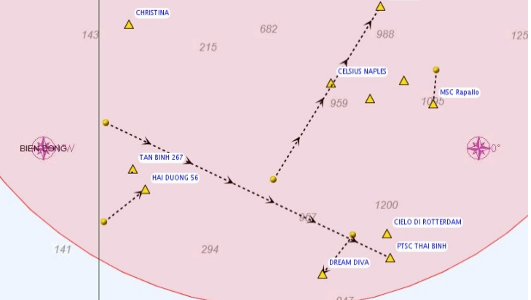 74 phương tiện đang tìm kiếm 6 thuyền viên tàu VAN DON ACE mất tích. Ảnh: Cục Cứu hộ Cứu nạn