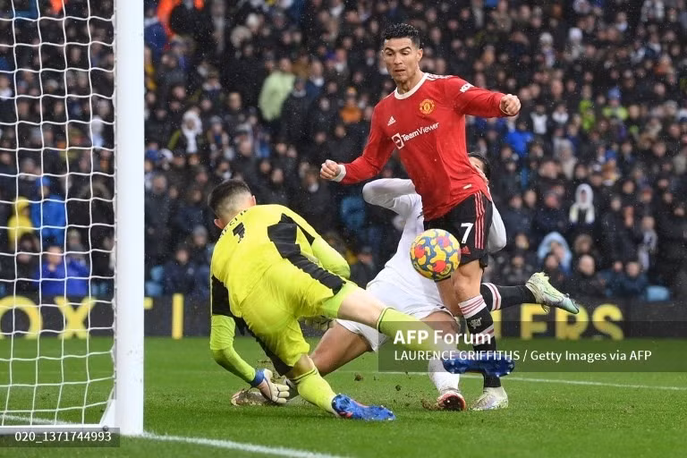 Cristiano Ronaldo bỏ lỡ cơ hội và về cơ bản, anh không có trận đấu quá tốt. Ảnh: AFP