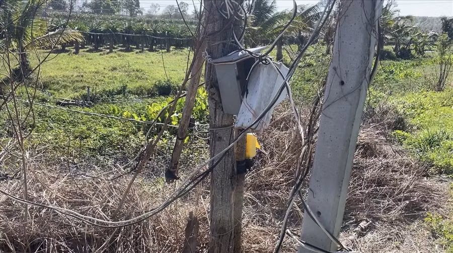 Công tắc máy bơm nước. Ảnh: DT