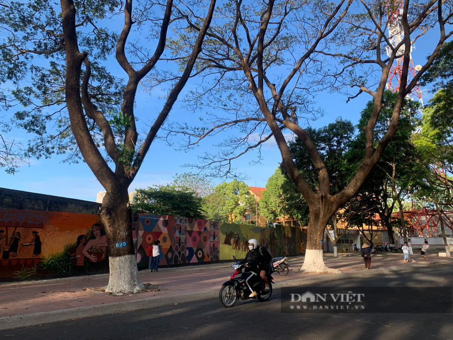 Từ dịp Tết Nguyên đán đến nay, đường bích hoạ tại Phan Đình Giót thu hút nhiều bạn trẻ ghé thăm chụp hình. Ảnh: Phương Hằng Từ dịp Tết Nguyên đán đến nay, đường bích hoạ tại Phan Đình Giót thu hút nhiều bạn trẻ ghé thăm chụp hình. Ảnh: Phương Hằng