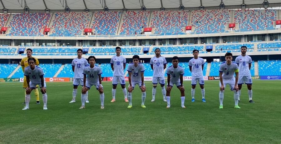 U23 Philippines bất ngờ bị cầm hoà ngày ra quân U23 Đông Nam Á 2022. Ảnh: PFF