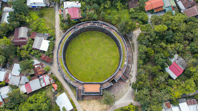 Di tích Hổ Quyền nhìn từ trên cao.