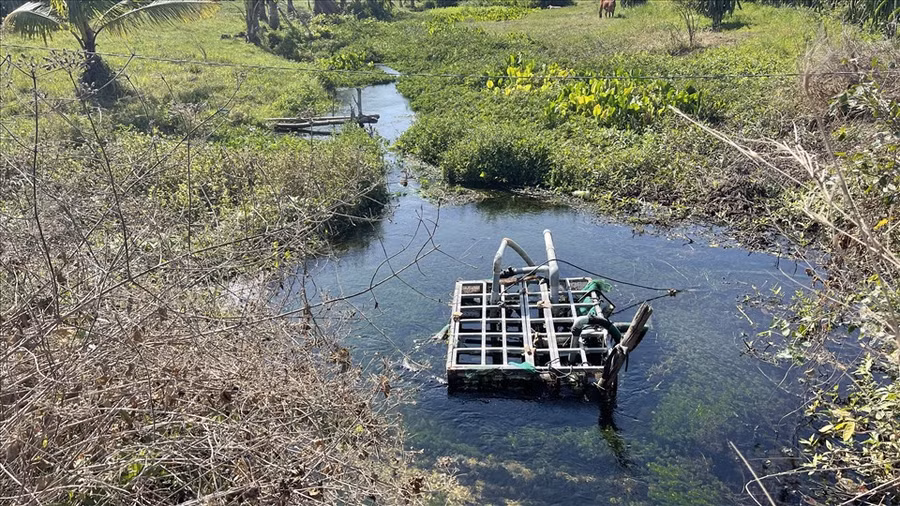 Nơi sửa máy bơm nước bị điện giật. Ảnh: DT