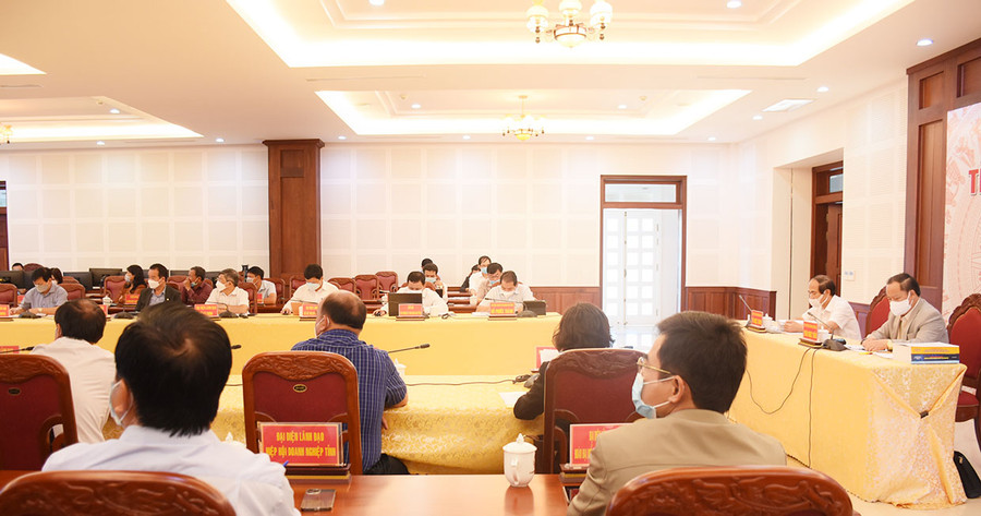 Quang cảnh hội nghị tại điểm cầu tỉnh Gia Lai. Ảnh: Minh Triều