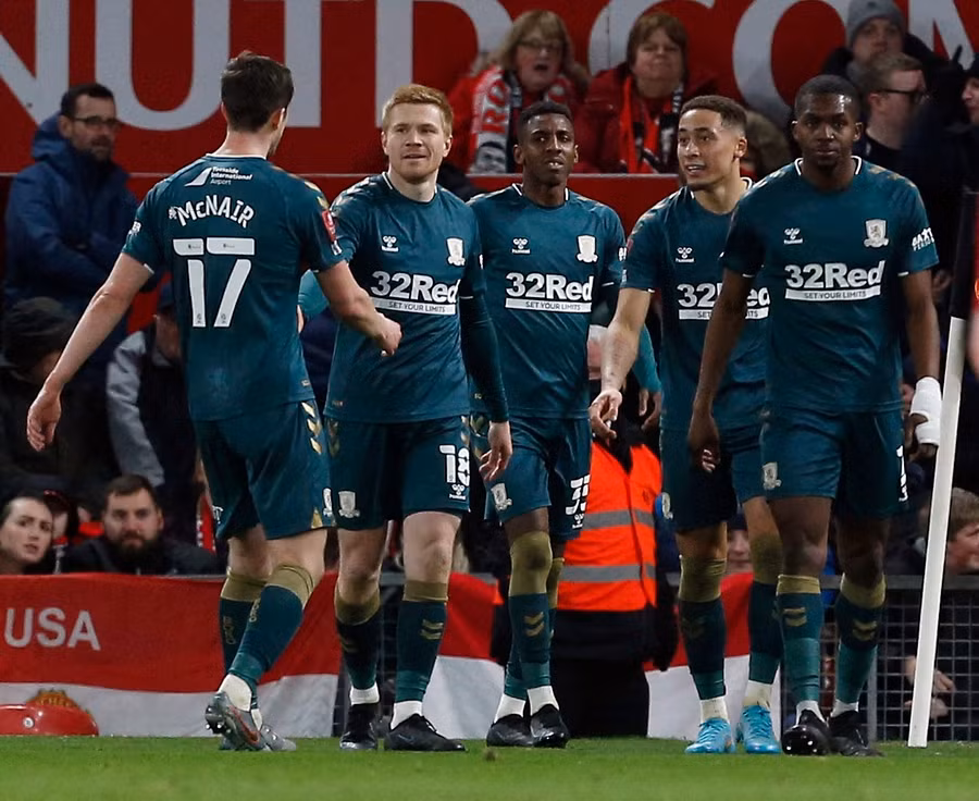Middlesbrough bất ngờ có bàn gỡ hòa trong hiệp 2. Ảnh: REUTERS