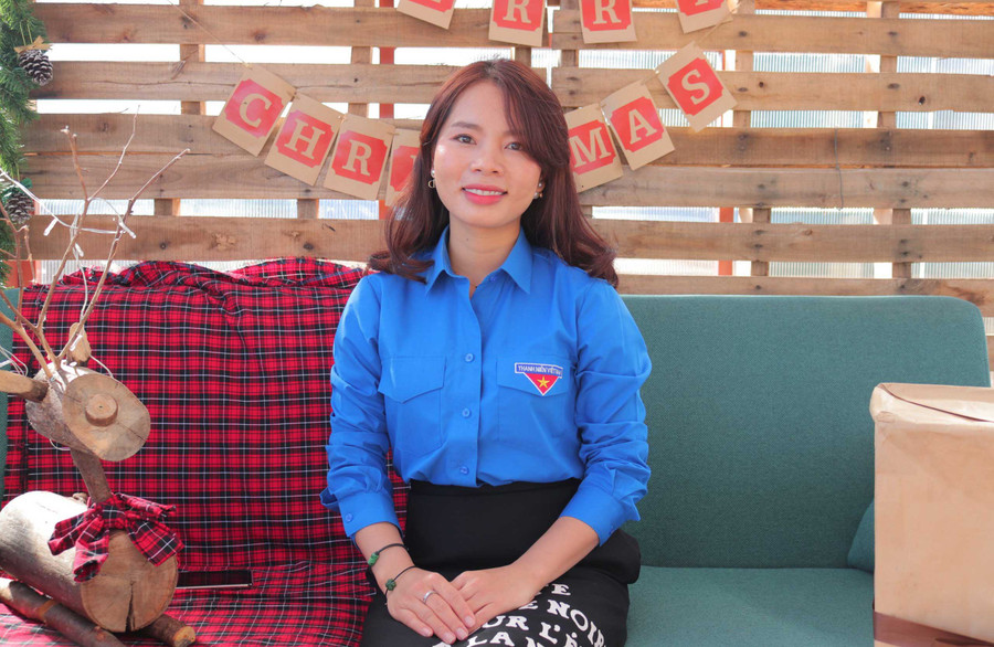 Chị Nguyễn Thị Thảo-Phó Bí thư Đoàn trường Cao đẳng Gia Lai. Ảnh: Phan Lài