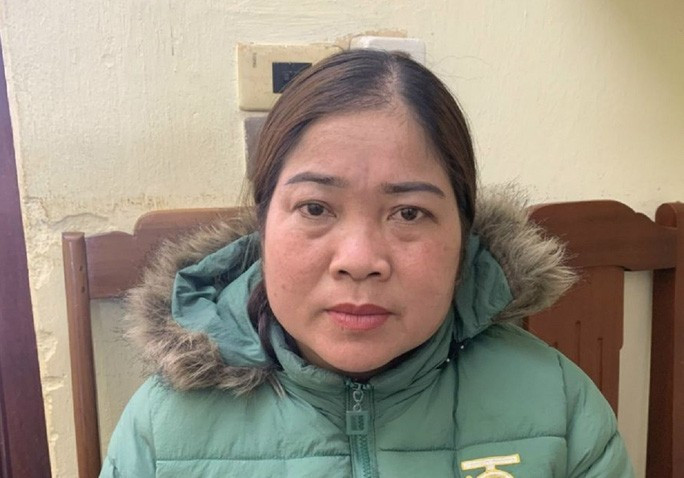 Nguyễn Thị Vuông tại cơ quan công an. Nguyễn Thị Vuông tại cơ quan công an