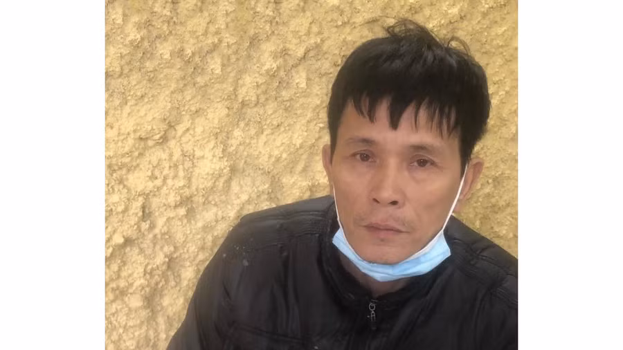 Ngô Đức tại cơ quan điều tra. Ảnh công an cung cấp