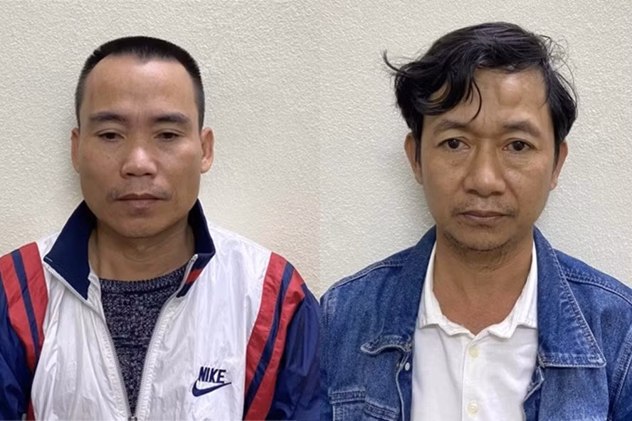  Hai đối tượng chống người thi hành công vụ ở Đà Nẵng. Ảnh: Công an