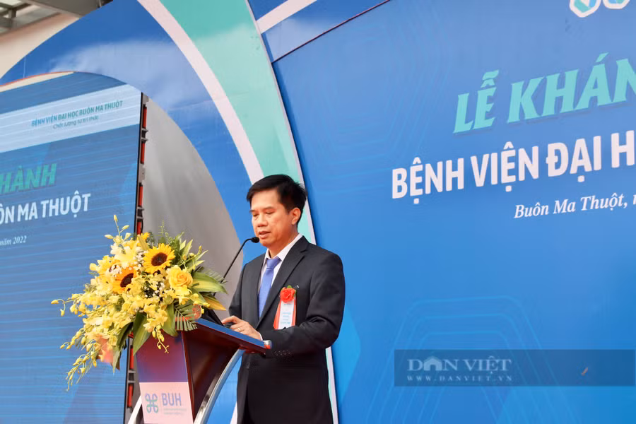 Bác sĩ Võ Minh Thành - Giám đốc BUH phát biểu tại buổi lễ. Ảnh: Phương Hằng