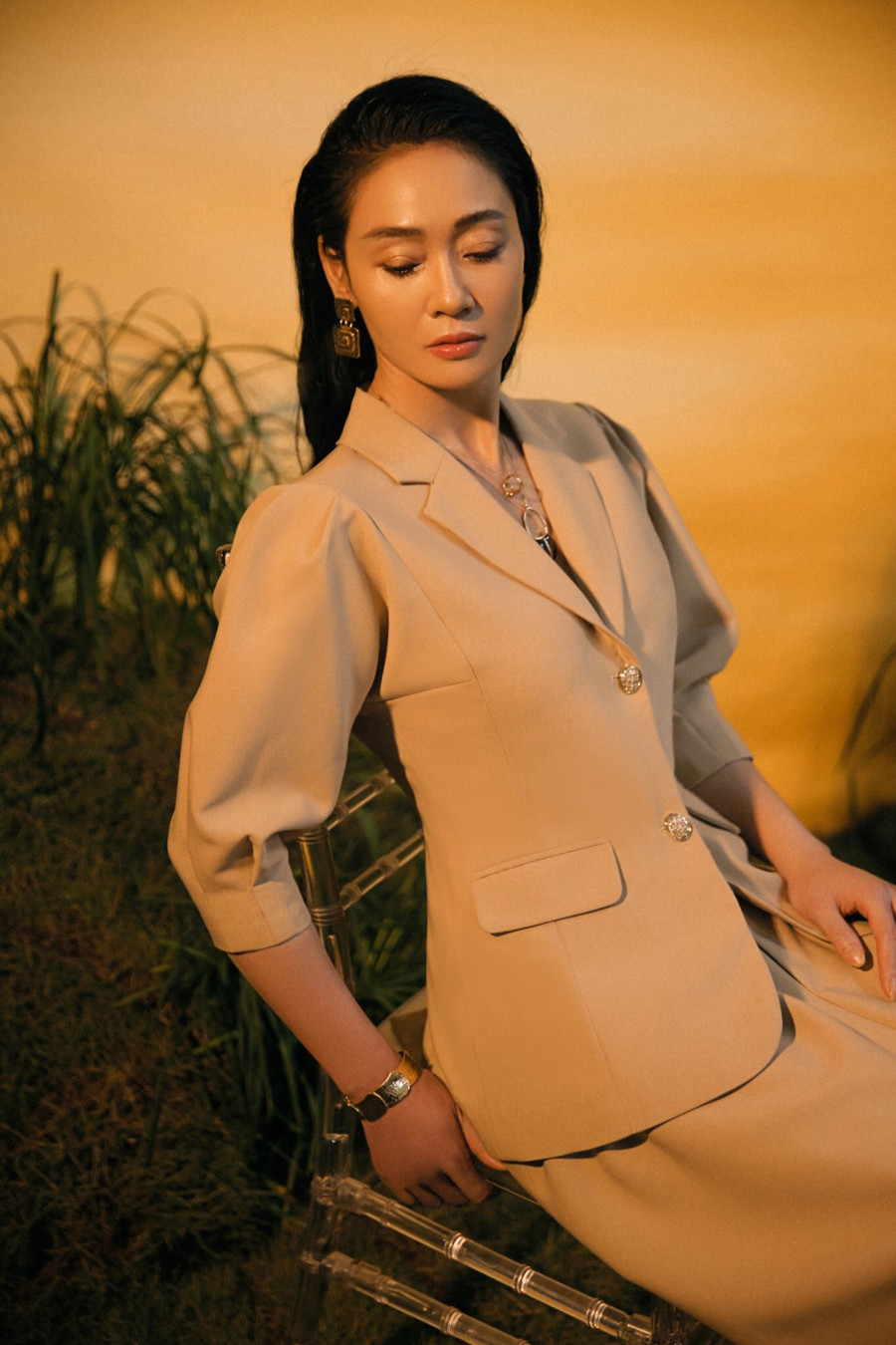 Bà Xuân của Hương vị tình thân thoải mái khi chia sẻ về công việc, cuộc sống nhưng hạn chế nhắc đến chuyện đời tư của mình. Ảnh: NVCC