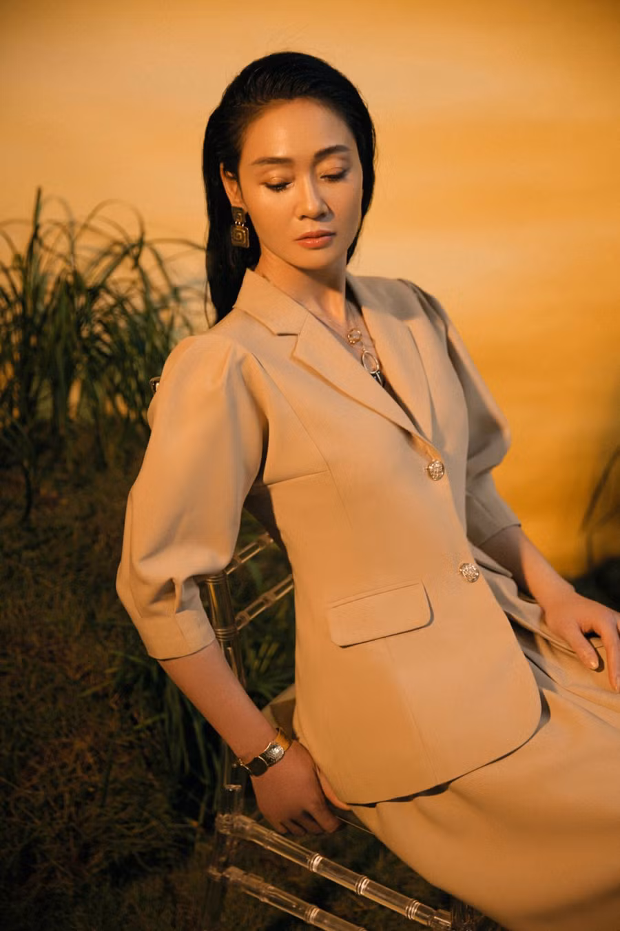 Bà Xuân của Hương vị tình thân thoải mái khi chia sẻ về công việc, cuộc sống nhưng hạn chế nhắc đến chuyện đời tư của mình. Ảnh: NVCC