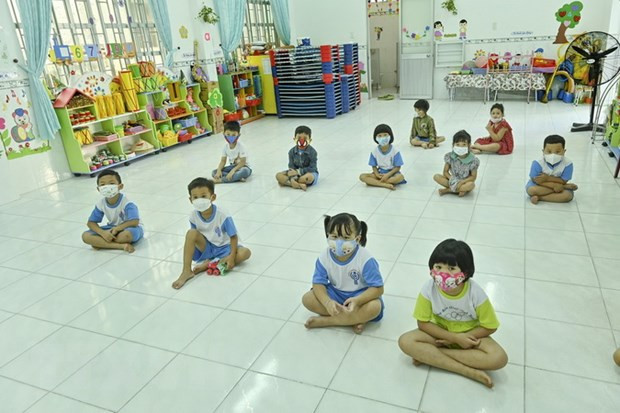 Các trẻ bậc mầm non. (Ảnh: Hồng Hiếu/TTXVN) Các trẻ bậc mầm non. (Ảnh: Hồng Hiếu/TTXVN)