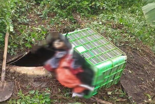 Hiện trường nơi phát hiện thi thể chủ nợ bị phi tang Hiện trường nơi phát hiện thi thể chủ nợ bị phi tang