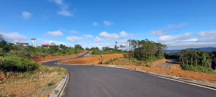 Dù chưa được phê duyệt dự án, H.Kon Plông vẫn tìm nhà thầu xây dựng nhiều tuyến đường xuyên rừng. Ảnh: Đức Nhật