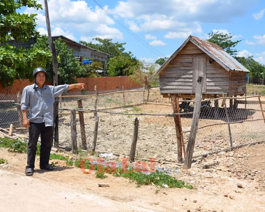 Một sào đất được sang nhượng lại của ông Hiến bị chiếm đoạt. Ảnh: Nguyễn Tú
