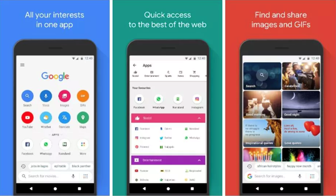 Google Go sẽ là giải pháp hữu hiệu cho thiết bị cấu hình thấp trên đường truyền kém chất lượng. Google Go sẽ là giải pháp hữu hiệu cho thiết bị cấu hình thấp trên đường truyền kém chất lượng.