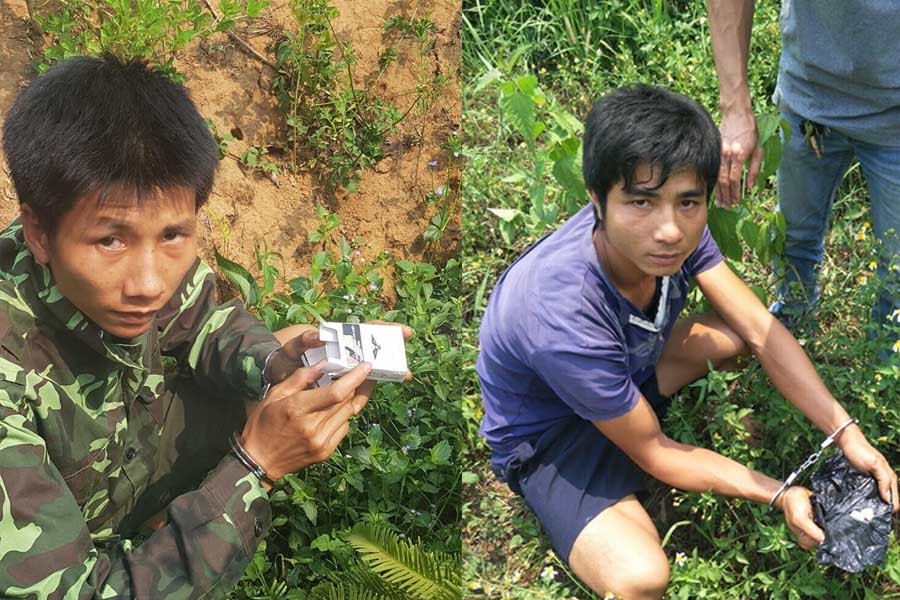 Hai đối tượng Lô Ba Duy (trái) và Lữ Văn Nang. Ảnh: Phương Loan  Hai đối tượng Lô Ba Duy (trái) và Lữ Văn Nang. Ảnh: Phương Loan