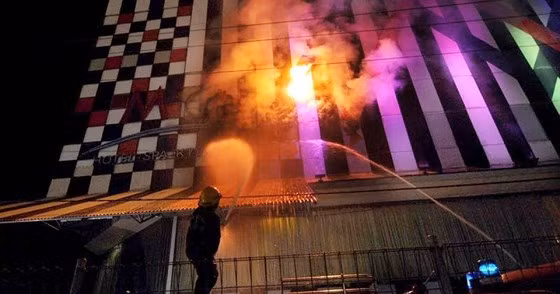  Hiện trường vụ hoả hoạn. Ảnh: Malay Mail