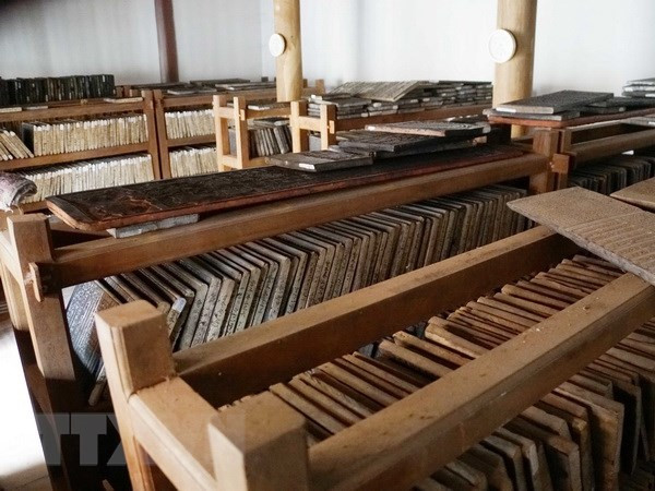 Mộc bản kinh Phật chùa Bổ Đà.