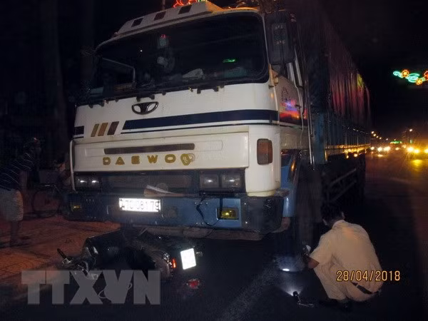 Hiện trường vụ tai nạn.