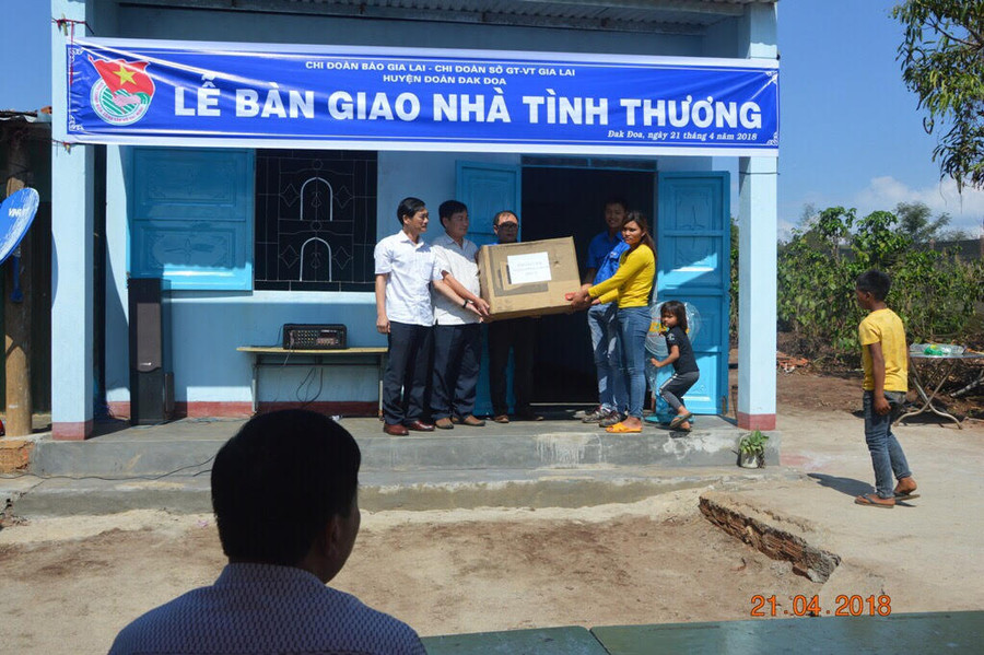  Nhà tình thương có tổng diện tích 60m2, 1 phòng khách và 2 phòng ngủ. Ảnh: Đoàn Viên