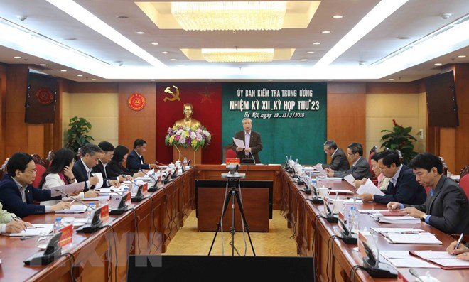 Phiên họp của Ủy ban Kiểm tra Trung ương. (Ảnh: Phương Hoa/TTXVN) Phiên họp của Ủy ban Kiểm tra Trung ương. (Ảnh: Phương Hoa/TTXVN)