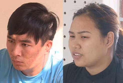 Phước và Hương tại cơ quan Công an.