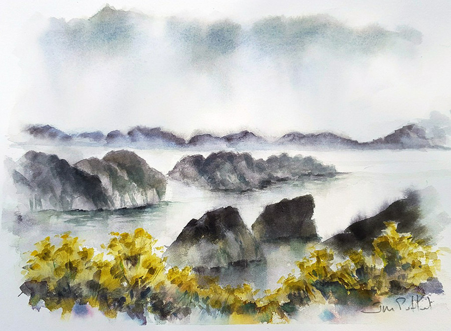 Một bức tranh phong cảnh của họa sĩ Jean-marc Potlet Một bức tranh phong cảnh của họa sĩ Jean-marc Potlet