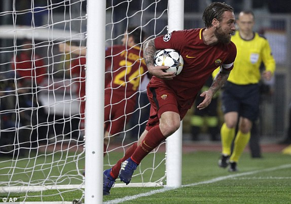 AS Roma đã có trận đấu điên rồ. (Ảnh: AP)  AS Roma đã có trận đấu điên rồ. (Ảnh: AP)