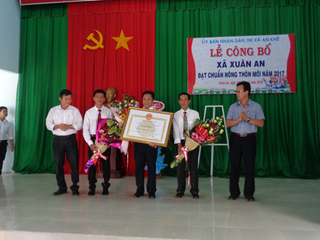 Xã Xuân An, thị xã An Khê đạt chuẩn nông thôn mới.Ảnh: N.M