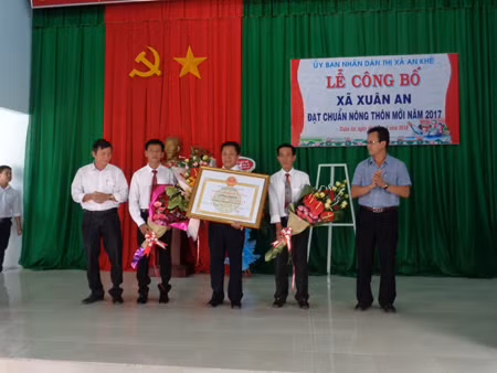 Xã Xuân An, thị xã An Khê đạt chuẩn nông thôn mới.Ảnh: N.M