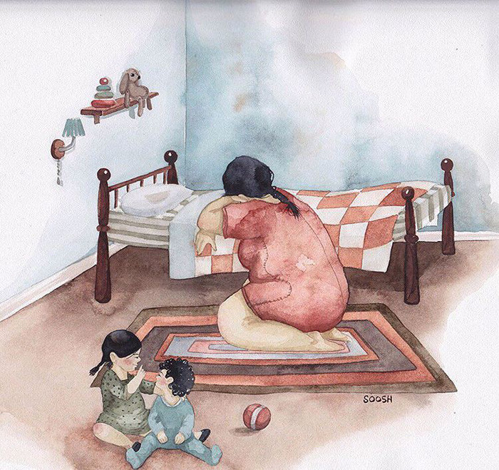 Là khi chị em bảo nhau giữ yên lặng cho mẹ ngủ