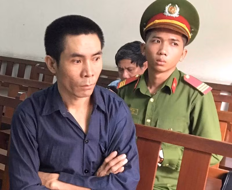 Bị cáo Tấn tại phiên tòa.