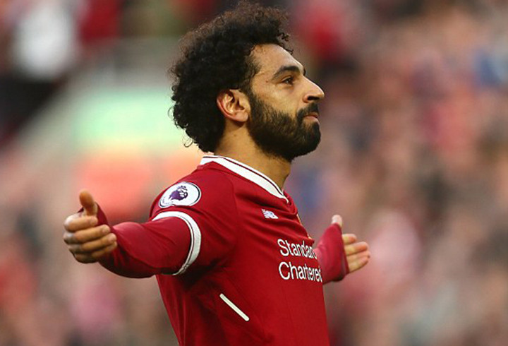 Salah ăn mừng bàn nâng tỉ số lên 2-0 cho Liverpool. Ảnh: GETTY IMAGES