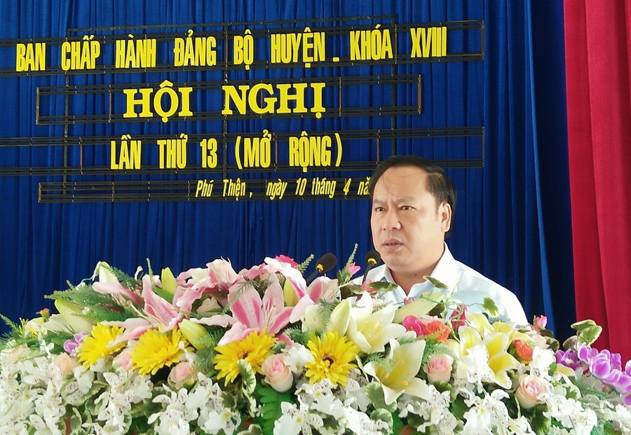 Phó Bí thư Tỉnh ủy Châu Ngọc Tuấn phát biểu chỉ đạo tại Hội nghị. Ảnh: T.D