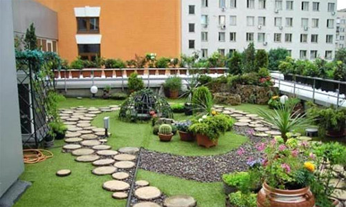  Vườn trên mái đòi hỏi phải thi công chống thấm rất kỹ càng. Ảnh minh họa: Homebut. 