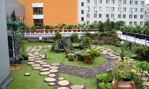  Vườn trên mái đòi hỏi phải thi công chống thấm rất kỹ càng. Ảnh minh họa: Homebut. 