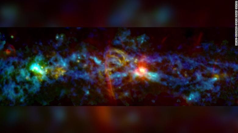 Bên trong Dải Ngân hà với những màu sắc khác nhau. Ảnh: NASA