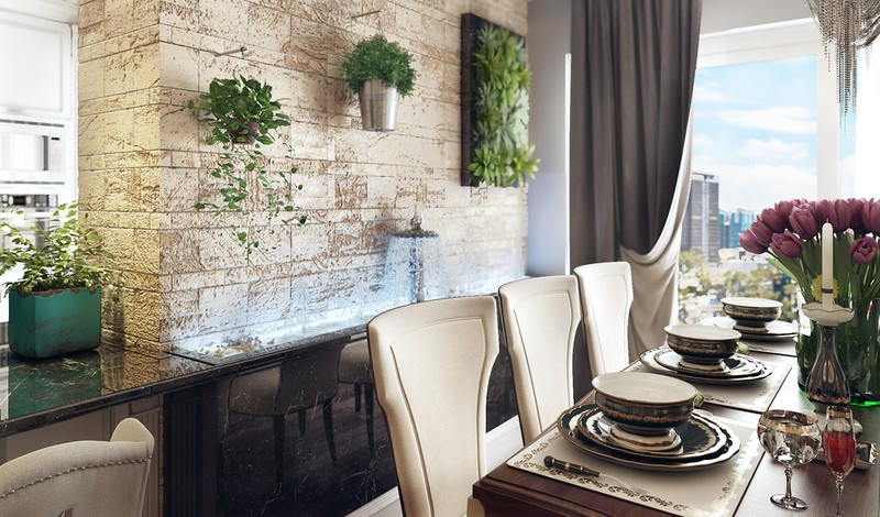 Lựa chọn phong cách tân cổ điển mang đến cho người dùng một phòng ăn lãng mạn, quyến rũ. Lựa chọn phong cách tân cổ điển mang đến cho người dùng một phòng ăn lãng mạn, quyến rũ.