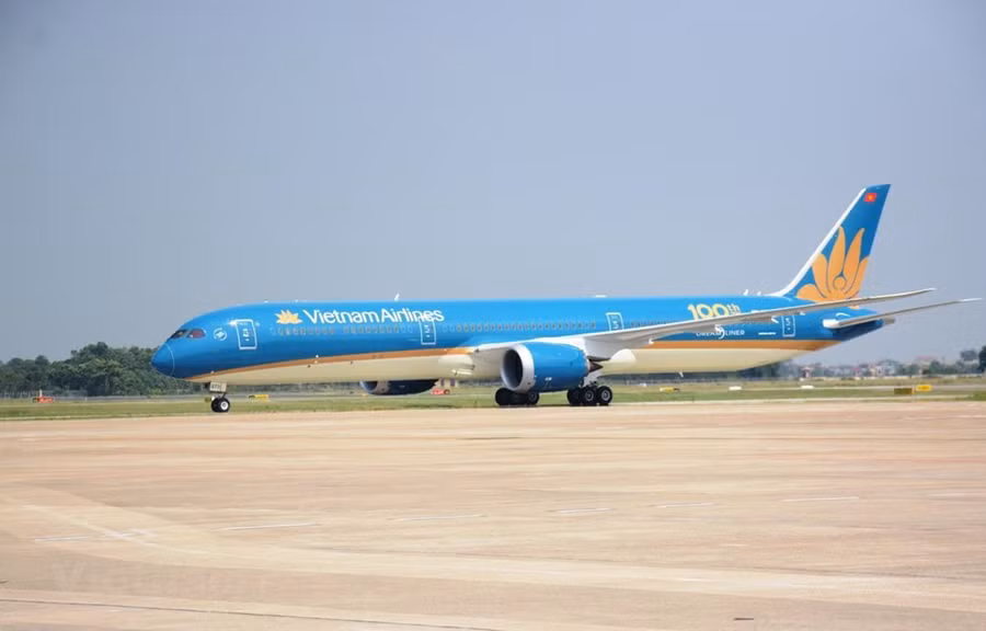  Máy bay của hãng hàng không Vietnam Airlines. (Ảnh: Việt Hùng/Vietnam+)