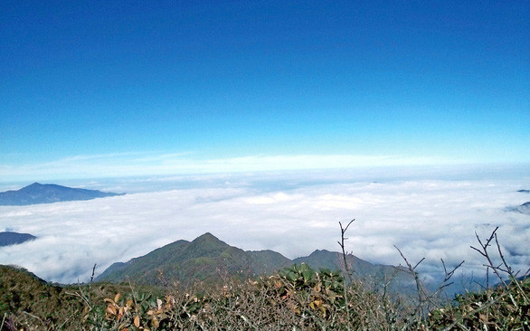 Biển mây bao la trên đỉnh núi - Ảnh: NGUYỄN HƯỜNG Biển mây bao la trên đỉnh núi - Ảnh: NGUYỄN HƯỜNG