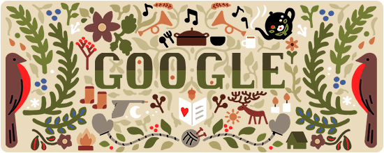 Doodle mừng kỳ nghỉ lễ năm 2018. Ảnh: Google