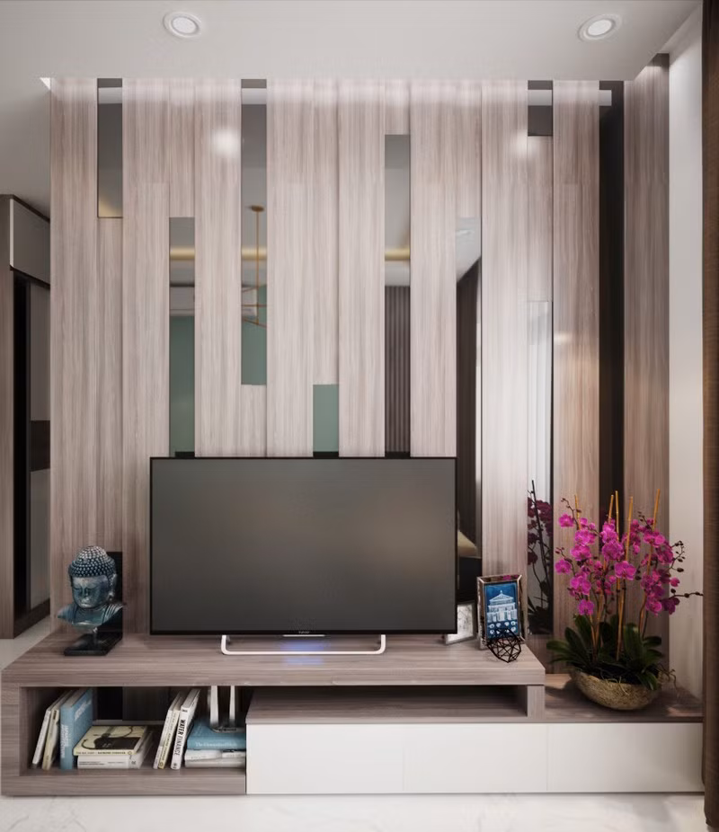  Sàn nhà lát đá cùng trần thạch cao đơn giản, chính là cách mà cô gái tạo cảm giác rộng và thoáng cho căn hộ của mình.