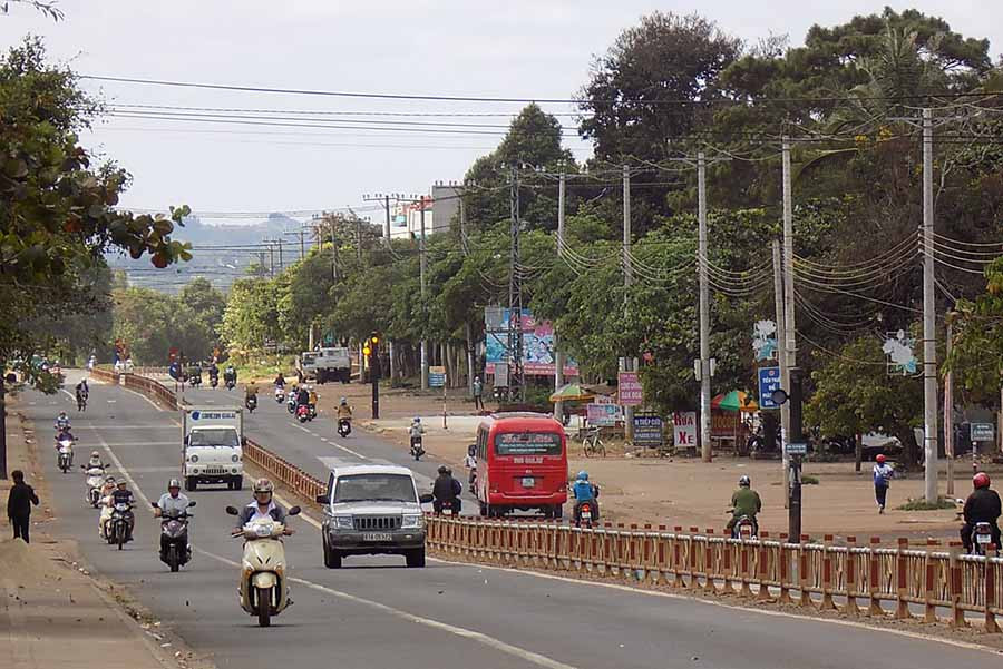  Một góc trung tâm huyện Đak Đoa. Ảnh: T.N