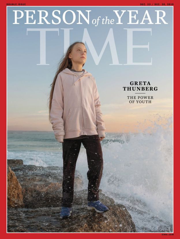 Greta Thunberg trên bìa tạp chí Time. Ảnh: EPA Greta Thunberg trên bìa tạp chí Time. Ảnh: EPA