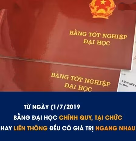 Không phân biệt bằng chính quy và tại chức là điểm mới của Luật Giáo dục Đại học sửa đổi Không phân biệt bằng chính quy và tại chức là điểm mới của Luật Giáo dục Đại học sửa đổi
