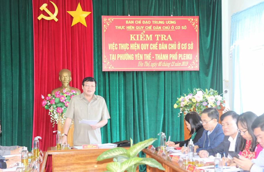 Đồng chí Hà Ngọc Anh phát biểu kết luận. Ảnh: Ngọc Hải